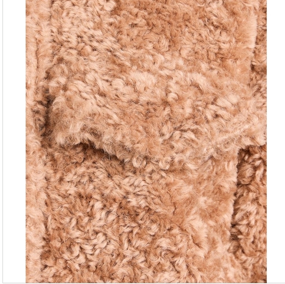 Nwt Blank Nyc Jacket Sherpa Cozy Tan Brown Sz S — image 3 of 8